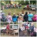 Kluci a holčičky, hladili si dnes na zahradě kozičky.